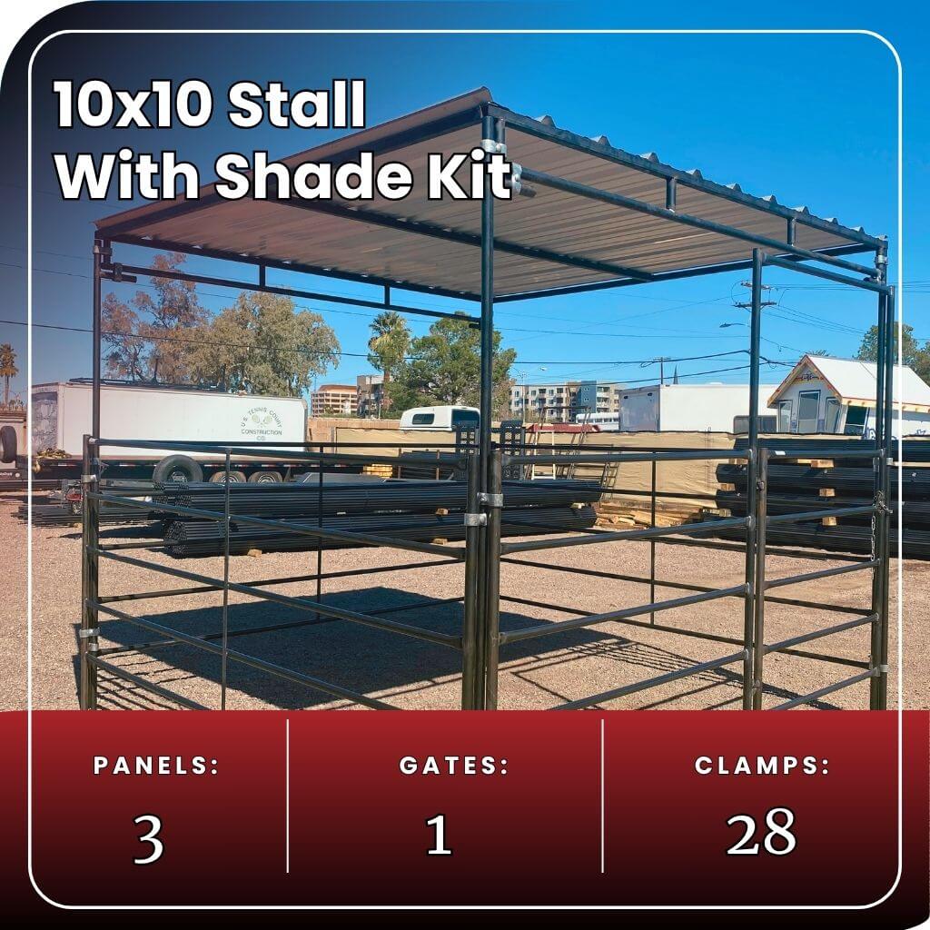 10x10 Stall Kit + 10x10 Shade