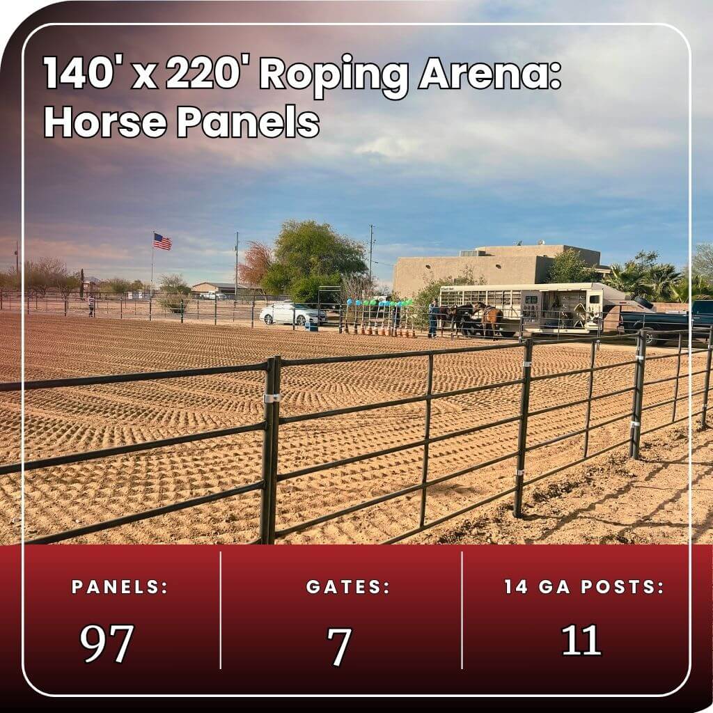 Roping Arena 140x220 - Horse Panels