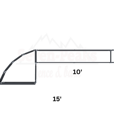 chain link cantilever gate frame with measurements
