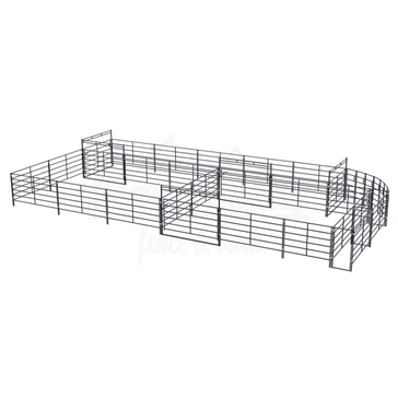 livestock handling system with gates and panels