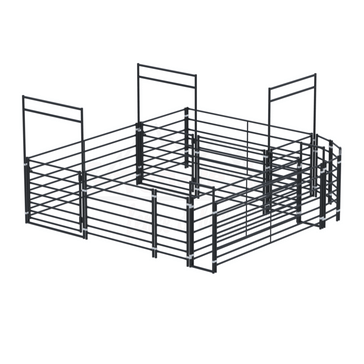 metal livestock pen fence enclosure illustration