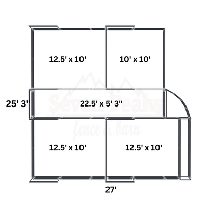 livestock shelter floor plan dimensions