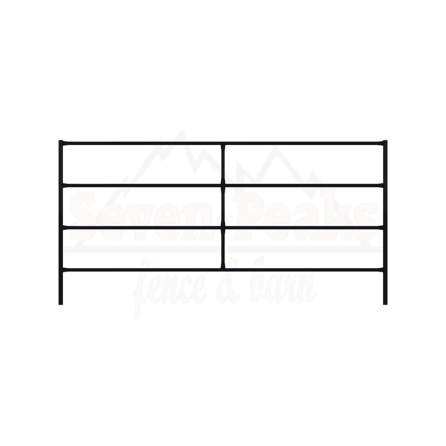 "Seven Peaks fence and barn logo"