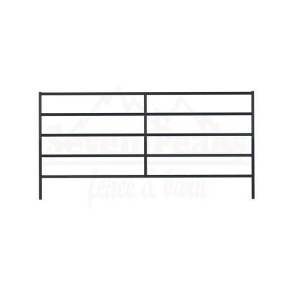 Seven Peaks Fence and Barn logo with mountains and fence design.