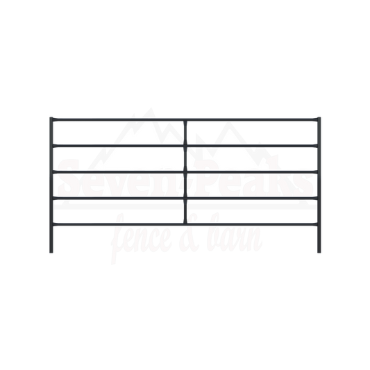 Seven Peaks Fence and Barn logo with mountain design