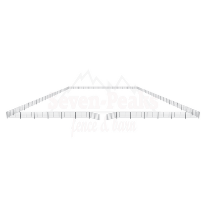 Rectangular fencing enclosure.