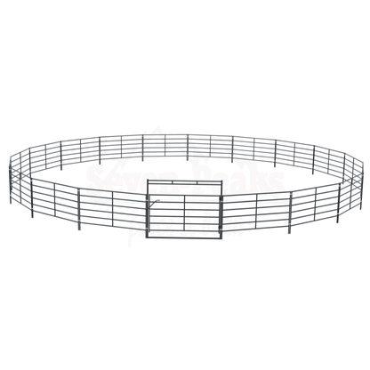 Seven Peaks fence and barn logo with round pen.