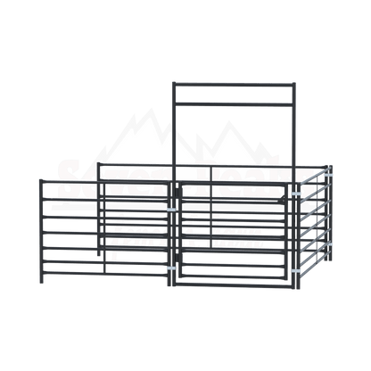 "steel fencing panels with gate"