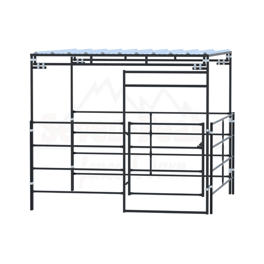 portable horse stall with roof structure