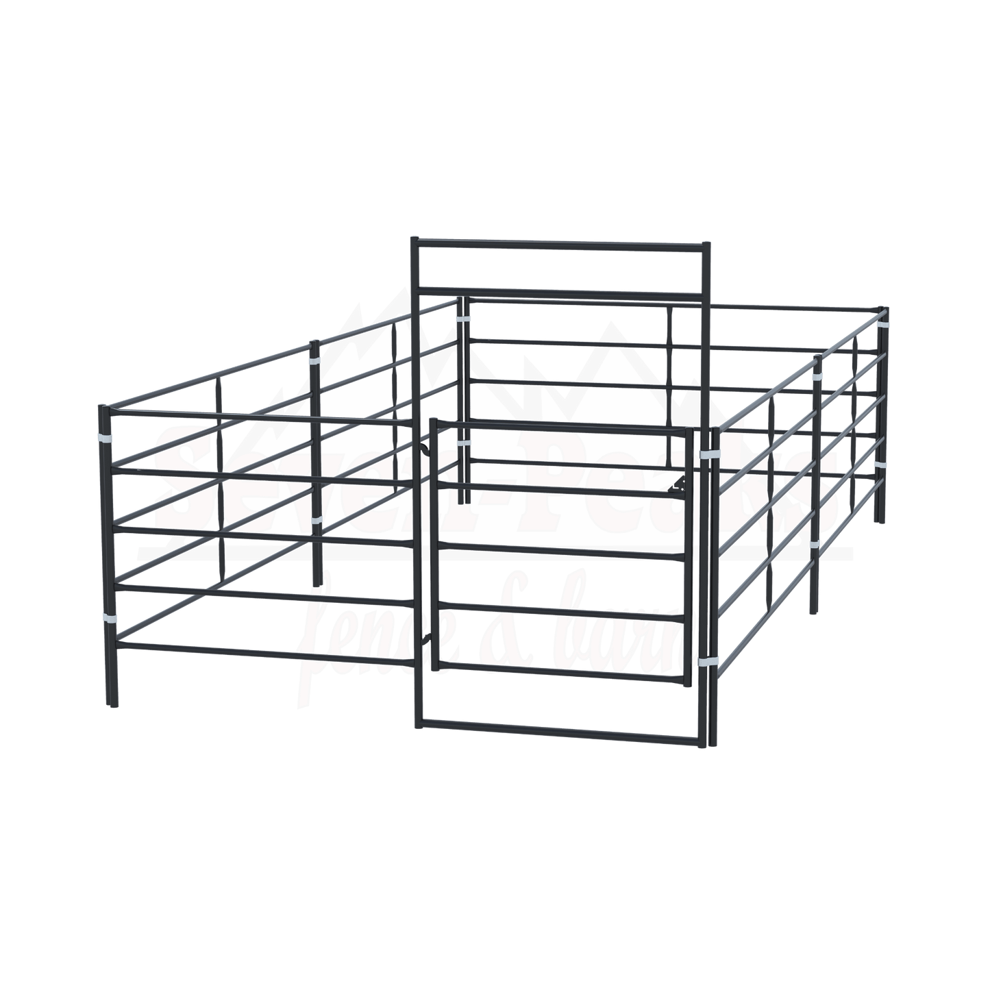 "metal livestock pen with logo"
