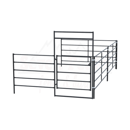 Seven Peaks fence and barn metal panels logo.