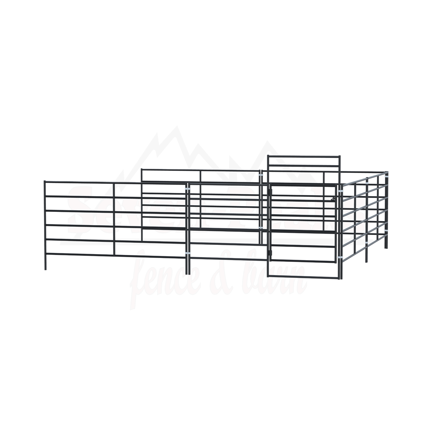 Seven Peaks Fence Barn Logo with Metal Panels