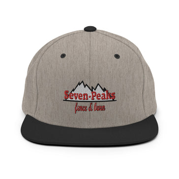 baseball cap with Seven Peaks Fence and Barn logo