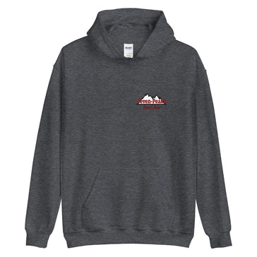 Gray hoodie with Seven Peaks logo.